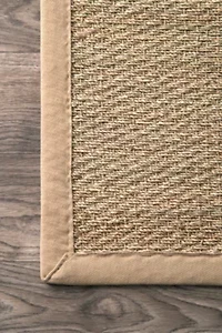 nuLoom Elijah Seagrass with Border Rug