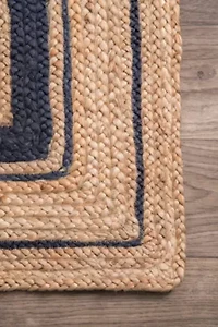 nuLoom Braided Rikki Border Jute Rug