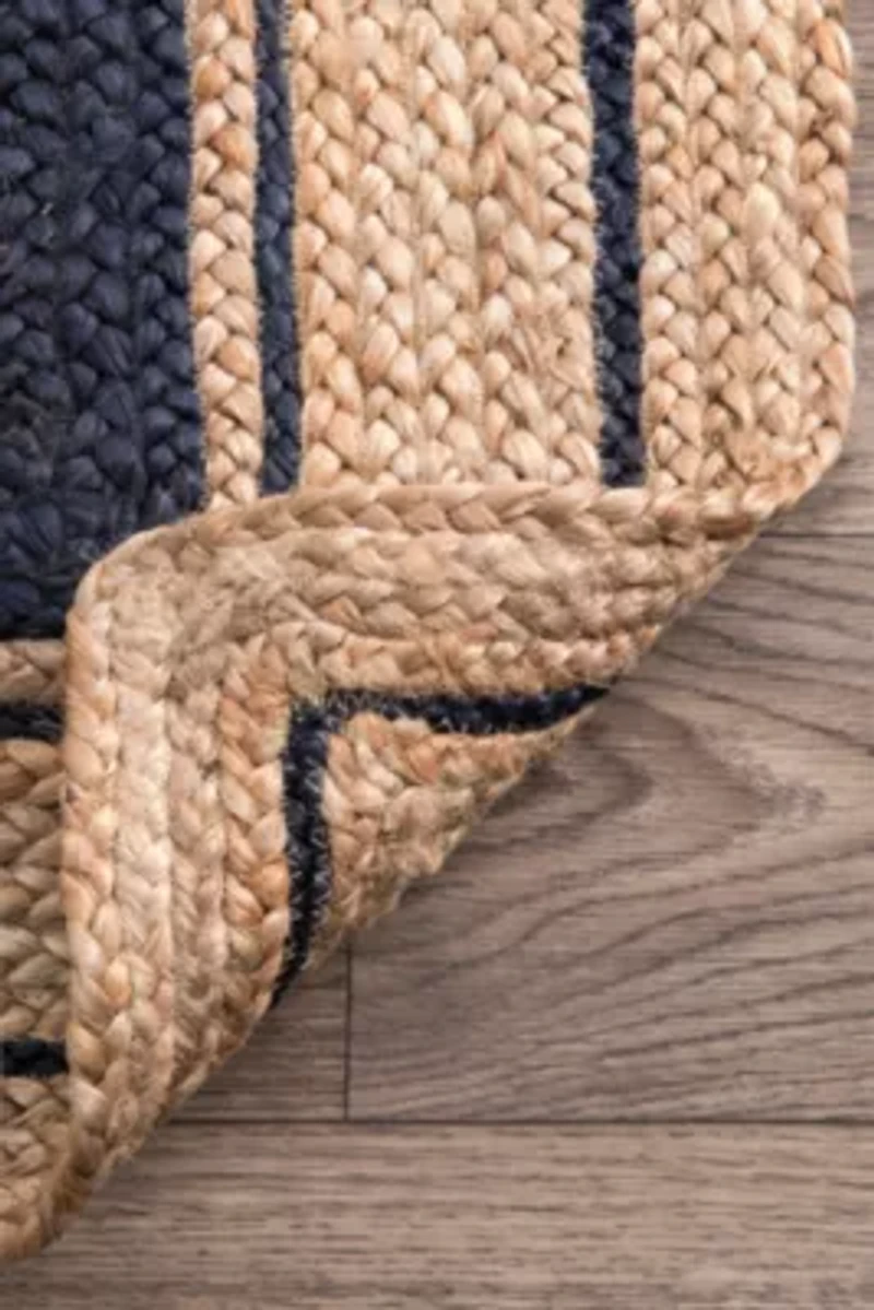 nuLoom Braided Rikki Border Jute Rug