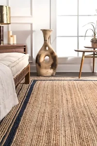 nuLoom Braided Rikki Border Jute Rug