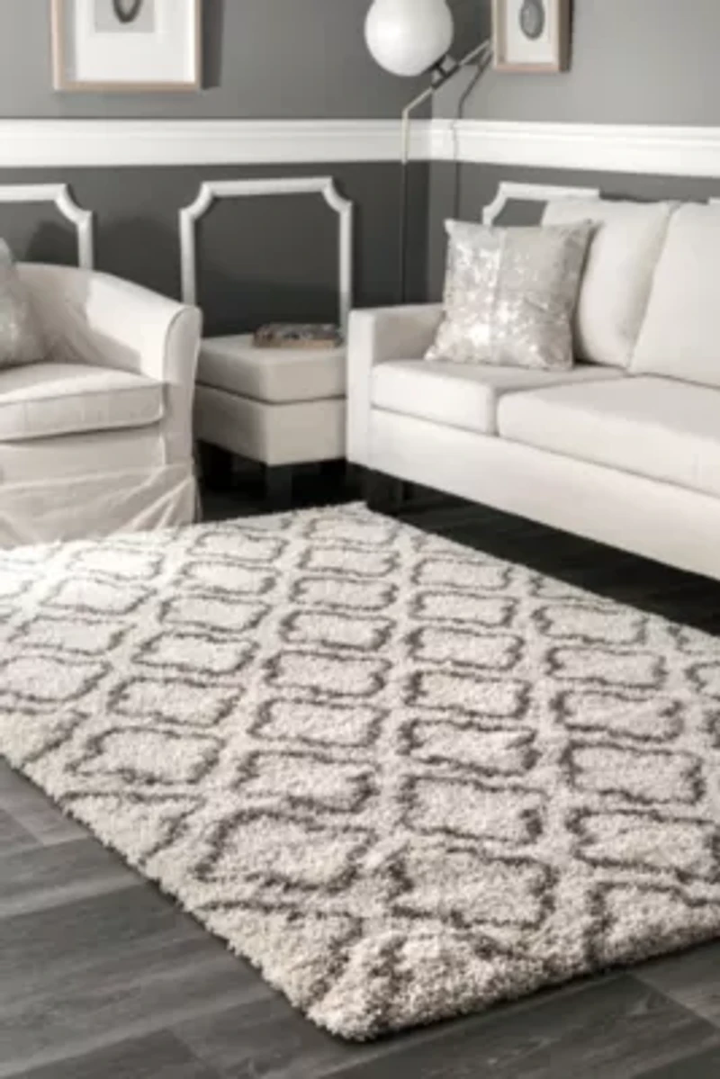 nuLoom Burma Trellis Shaggy Rectangular Rug