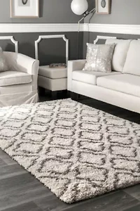 nuLoom Burma Trellis Shaggy Rectangular Rug