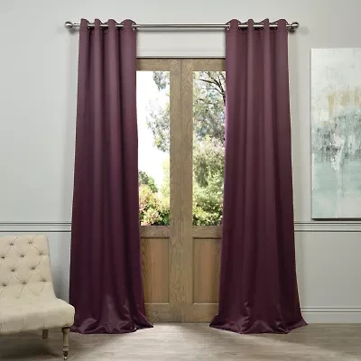Exclusive Fabrics & Furnishing Solid Grommet Top Light-Filtering Single Curtain Panel