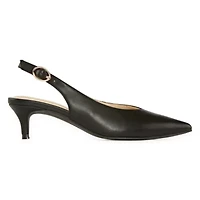 Liz Claiborne Womens Quebec Buckle Pointed Toe Kitten  Heel Pumps