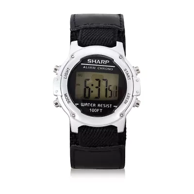 Auguste Jaccard Sharp Mens Automatic Digital Black Strap Watch Shr3020jc