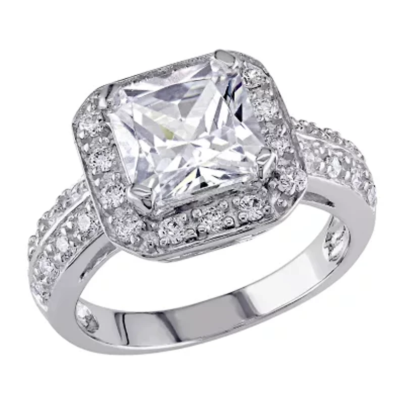 Womens 5 3/4 CT. Cubic Zirconia Sterling Silver Engagement Ring