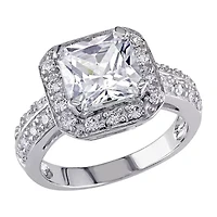 Womens 5 3/4 CT. Cubic Zirconia Sterling Silver Engagement Ring