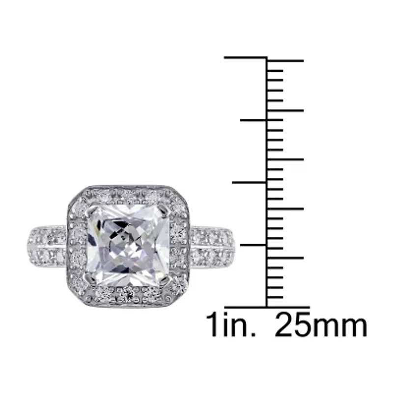 Womens 5 3/4 CT. Cubic Zirconia Sterling Silver Engagement Ring