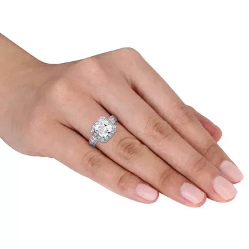 Womens 5 3/4 CT. Cubic Zirconia Sterling Silver Engagement Ring