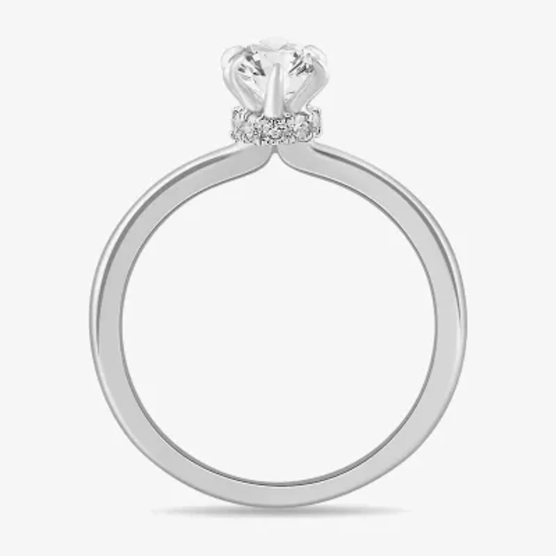 Womens 1 1/4 CT. T.W. Lab Grown White Diamond 14K White Gold Marquise Solitaire Bridal Set