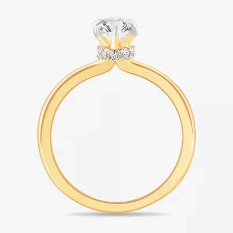 Womens 1 1/4 CT. T.W. Lab Grown White Diamond 14K Gold Marquise Solitaire Bridal Set