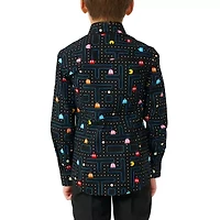 Opposuits Little Boys Spread Collar Long Sleeve Pacman Dress Shirt
