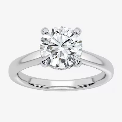 (G-H / Si1-Si2) Womens 1 1/7 CT. T.W. Lab Grown White Diamond 14K Gold Round Solitaire Engagement Ring