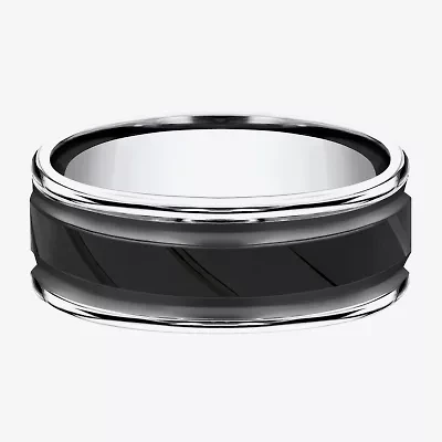 Mens 8MM Cobalt Wedding Band