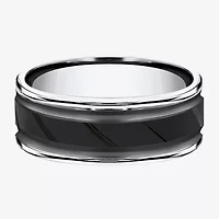 Mens 8MM Cobalt Wedding Band
