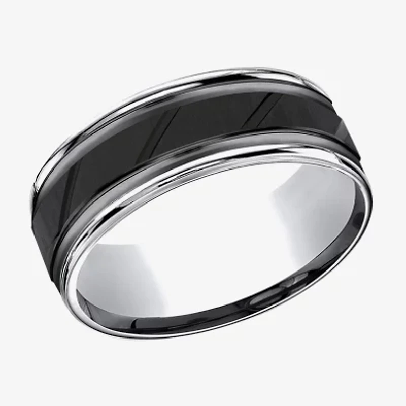 Mens 8MM Cobalt Wedding Band