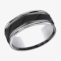 Mens 8MM Cobalt Wedding Band