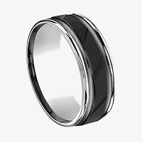 Mens 8MM Cobalt Wedding Band