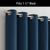 Eclipse Darrell Blackout Grommet Top Single Patio Door Curtain