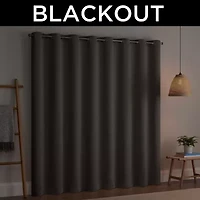 Eclipse Darrell Blackout Grommet Top Single Patio Door Curtain