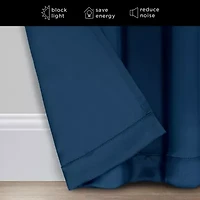 Eclipse Darrell Blackout Grommet Top Single Patio Door Curtain