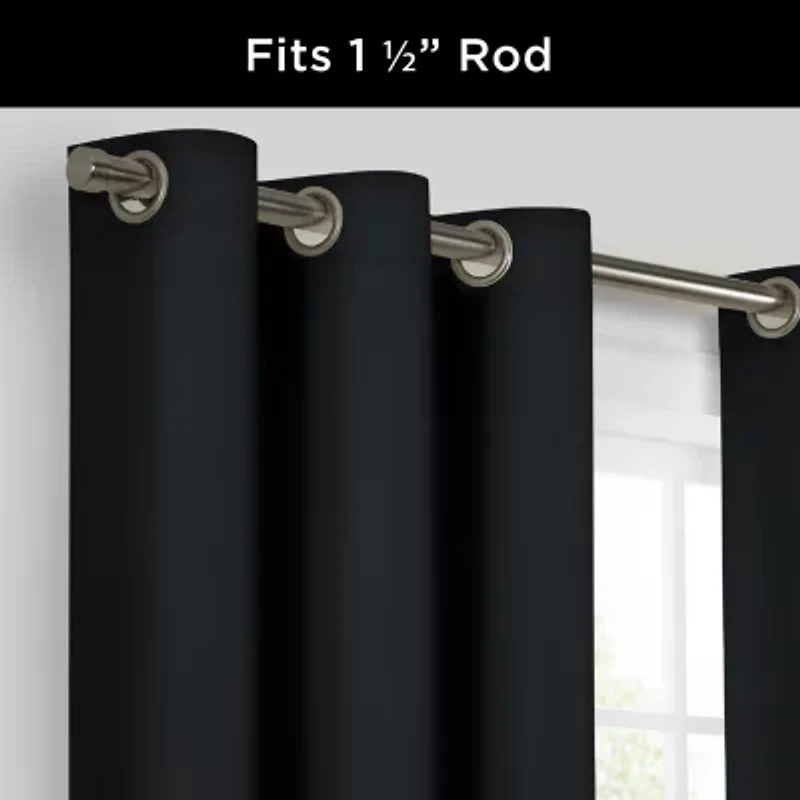 Eclipse Kendall Blackout Grommet Top Single Patio Door Curtain