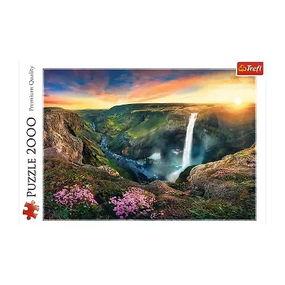 Trefl Puzzles - 2000 Piece Haifoss Waterfall Iceland 2000-pc. Puzzle