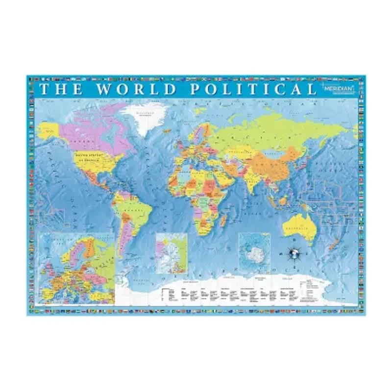 Trefl Puzzles - 2000 Piece Political Map Of The World 2000-pc. Puzzle