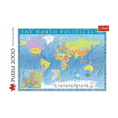 Trefl Puzzles - 2000 Piece Political Map Of The World 2000-pc. Puzzle