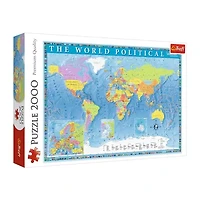Trefl Puzzles - 2000 Piece Political Map Of The World 2000-pc. Puzzle