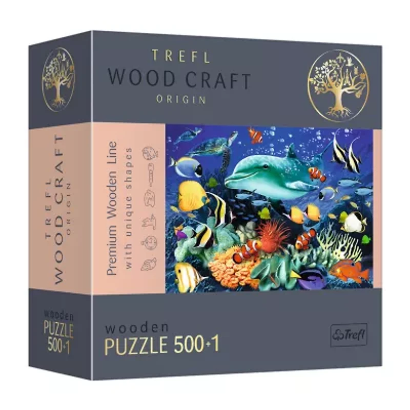 Trefl Puzzles - 501 Piece Wood Sea Life 501-pc. Puzzle