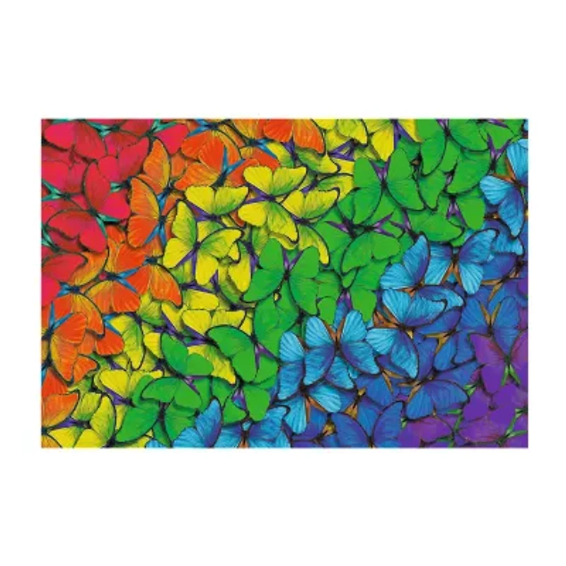 Trefl Puzzles - 501 Piece Wood Rainbow Butterflies 501-pc. Puzzle