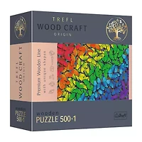 Trefl Puzzles - 501 Piece Wood Rainbow Butterflies 501-pc. Puzzle