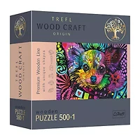 Trefl Puzzles - 501 Piece Wood Colorful Puppy 501-pc. Puzzle