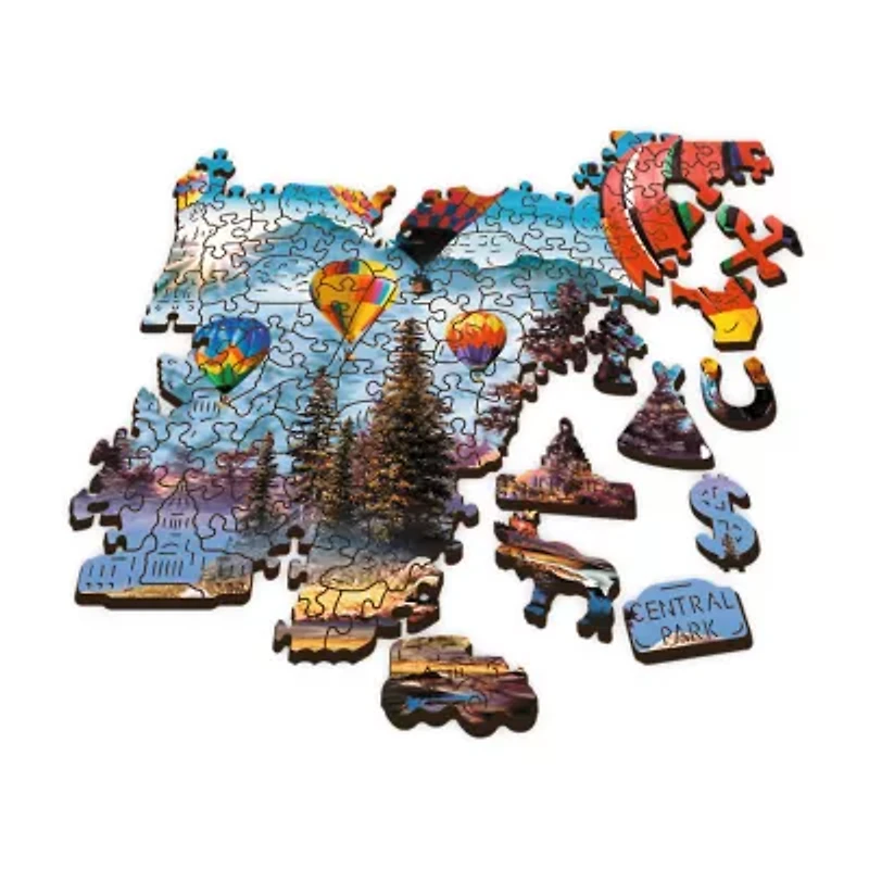 Trefl Puzzles - 1000 Piece Wood Colorful Ballons 1000-pc. Puzzle
