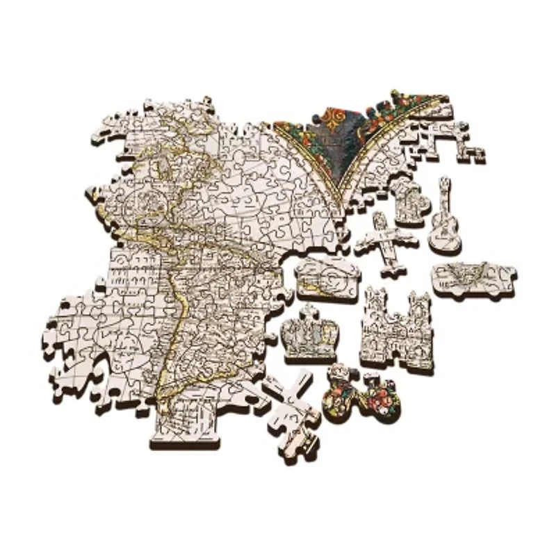 Trefl Puzzles - 1000 Piece Wood Ancient World Map 1000-pc. Puzzle