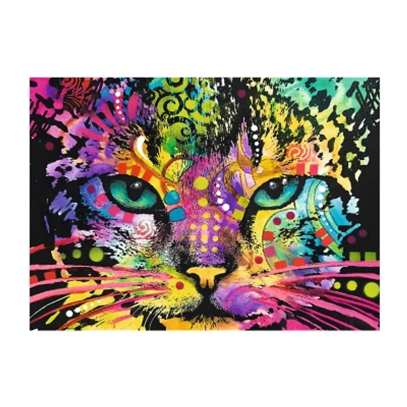 Trefl Puzzles - 1000 Piece Wood Colorful Cat 1000-pc. Puzzle