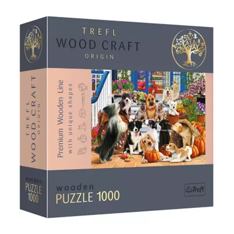 Trefl Puzzles - 1000 Piece Wood Doggy Friendship 1000-pc. Puzzle