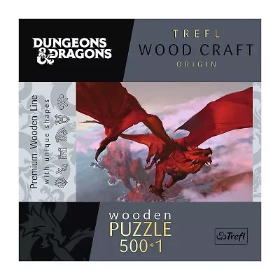 Trefl Puzzles - 500+1 Piece Wood Ancient Red Dragon 501-pc. Puzzle