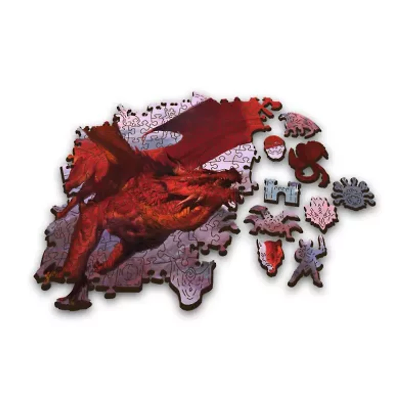 Trefl Puzzles - 500+1 Piece Wood Ancient Red Dragon 501-pc. Puzzle