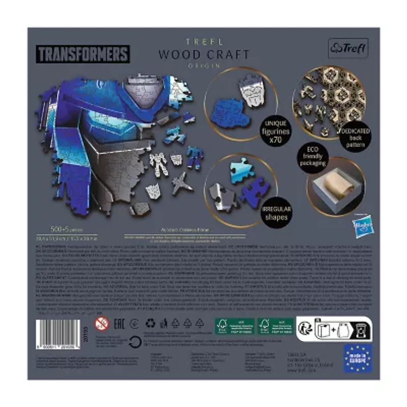 Trefl Puzzles - 500+5 Piece Wood Transformers Transformers 505-pc. Puzzle