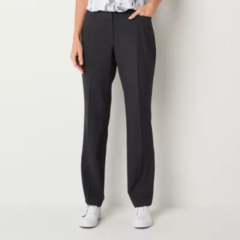 Liz Claiborne Audra Tailored Womens Adaptive Easy-on + Easy-off Straight Mid Rise Trouser