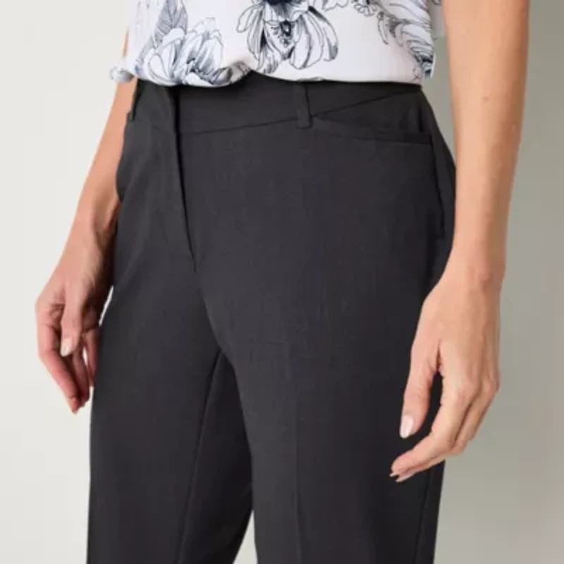 Liz Claiborne Audra Tailored Womens Adaptive Easy-on + Easy-off Straight Mid Rise Trouser