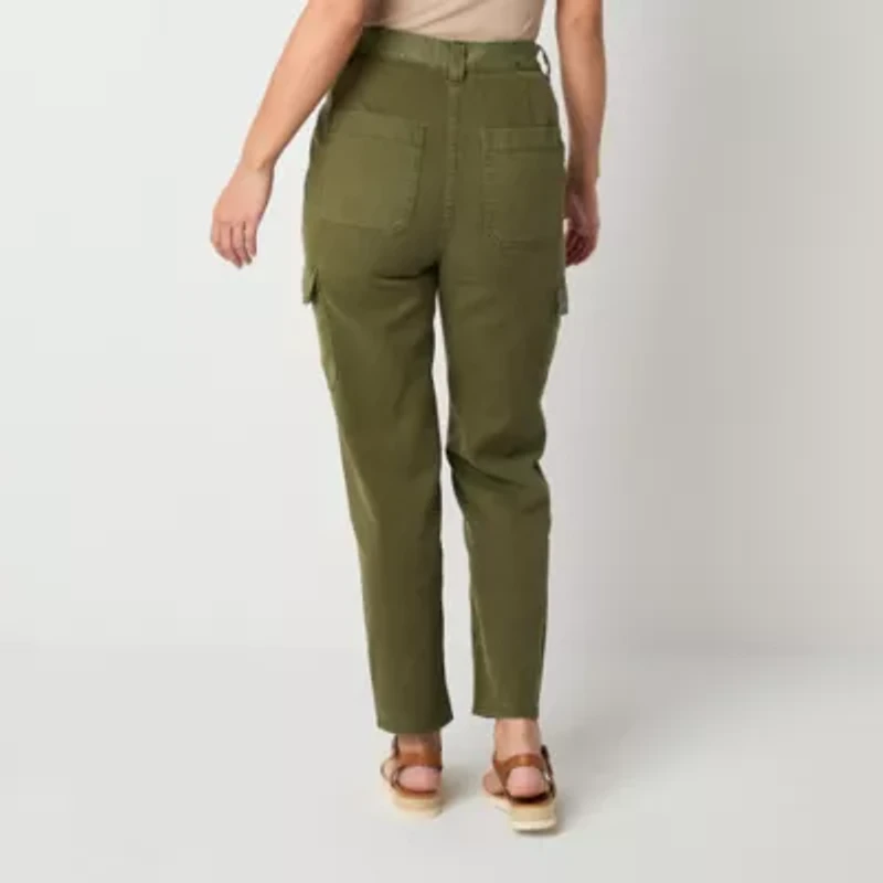 a.n.a Womens Straight High Rise Cargo Pant