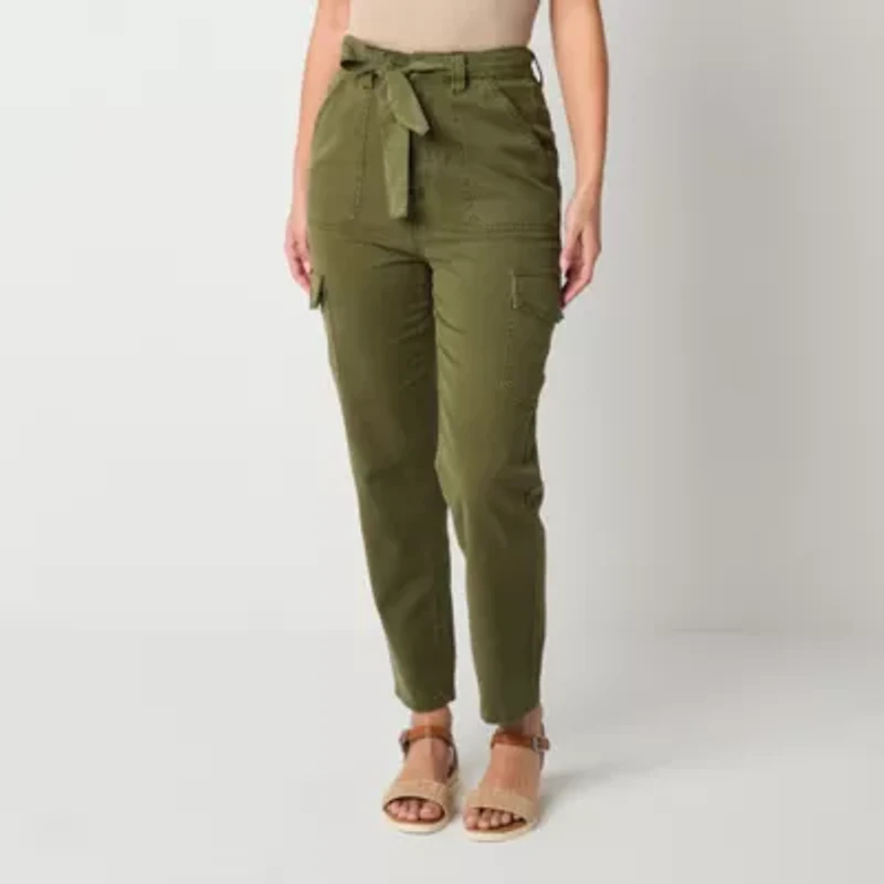 a.n.a Womens Straight High Rise Cargo Pant