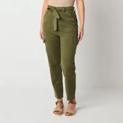 a.n.a Womens Straight High Rise Cargo Pant