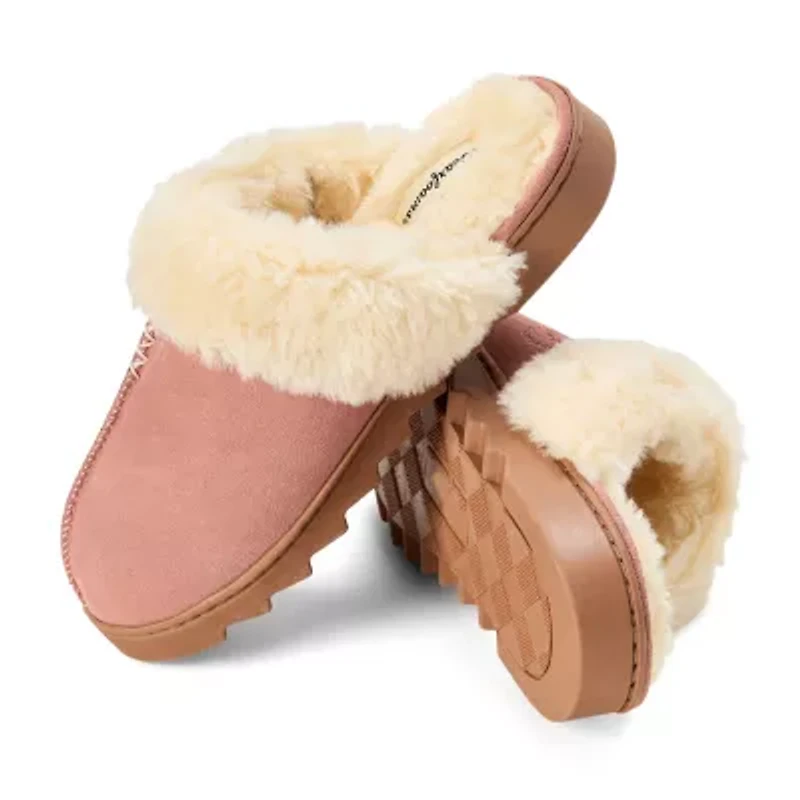 Dearfoams Womens Memory Foam Slip-On Slippers