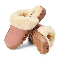 Dearfoams Womens Memory Foam Slip-On Slippers