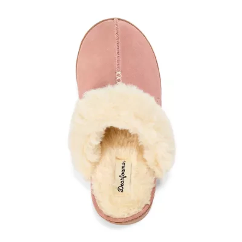Dearfoams Womens Memory Foam Slip-On Slippers