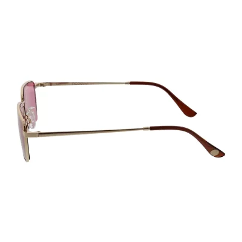 BCBGeneration Metal Womens Uv Protection Rectangular Sunglasses